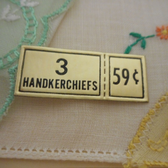 NIB Vtg Embroidered Floral Lacey Ladies Hankies - Picture 4 of 7